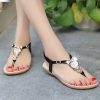 Women Flat Heel Beaded Beach Shoes Large-size Sandals (2)