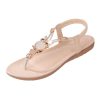 Women Flat Heel Beaded Beach Shoes Large-size Sandals (3)