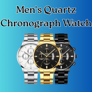 Cross-Border Alloy Round Steel Belt Quartz Watch for Men | Three-Eye Calendar | Business Watch