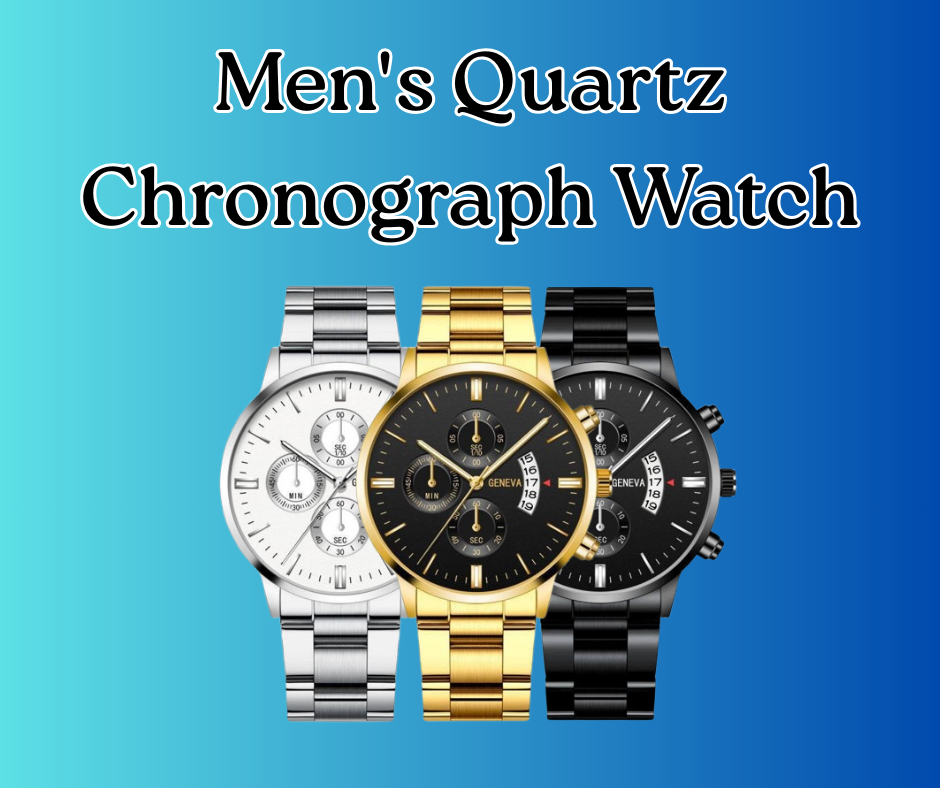 Cross-Border Alloy Round Steel Belt Quartz Watch for Men | Three-Eye Calendar | Business Watch