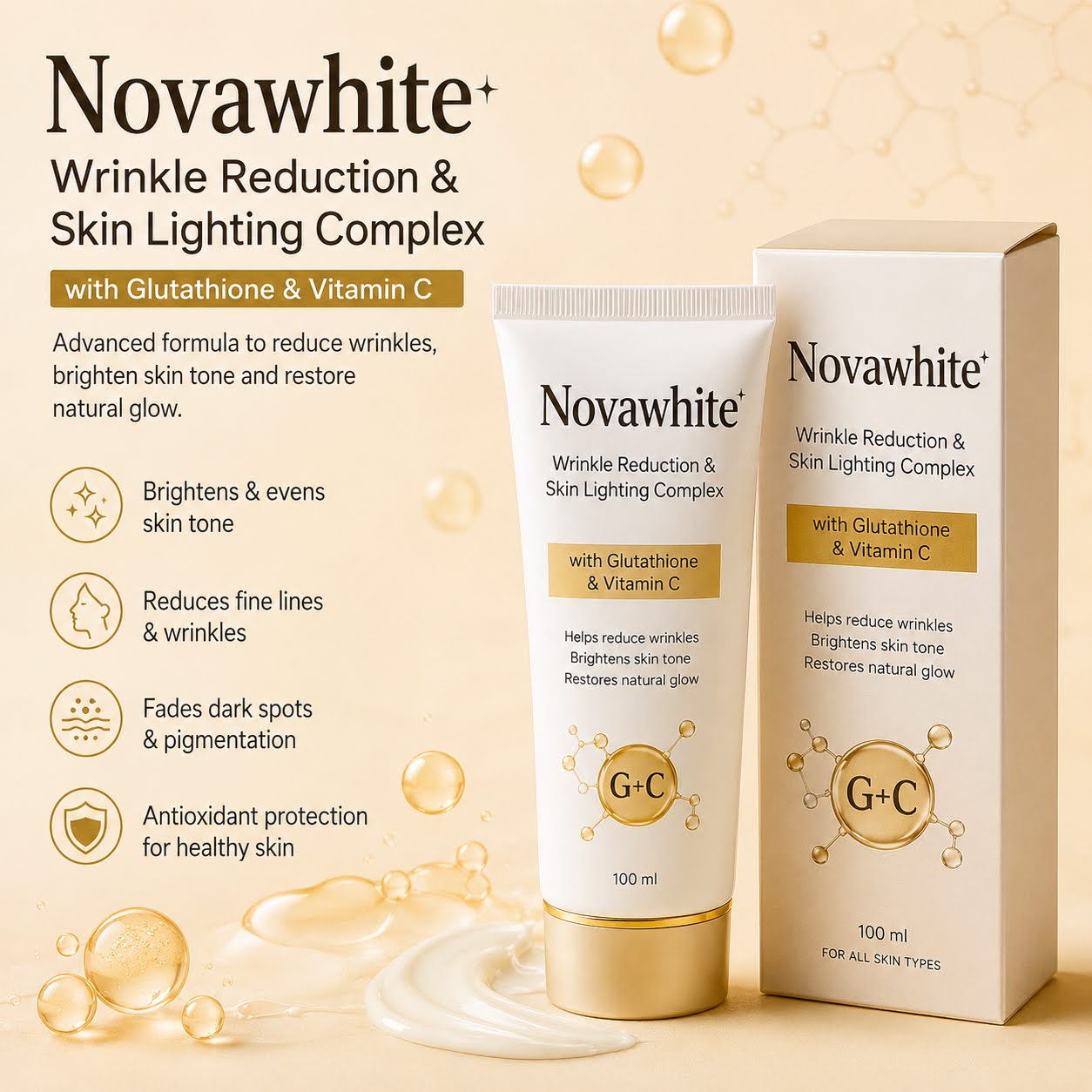 Bionova Novawhite Glutathione and Vitamin-C Cream