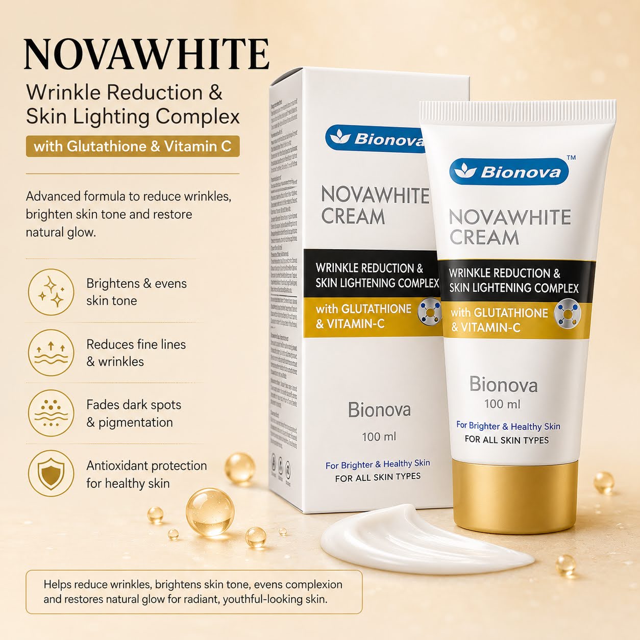 Bionova Novawhite Glutathione and Vitamin-C Cream